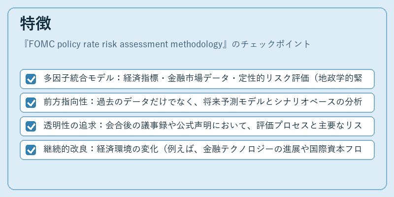 特徴(FOMC policy rate risk assessment methodology)の図解