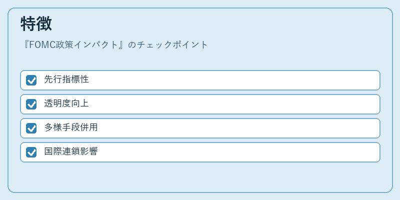 特徴（FOMC政策インパクト）の図解