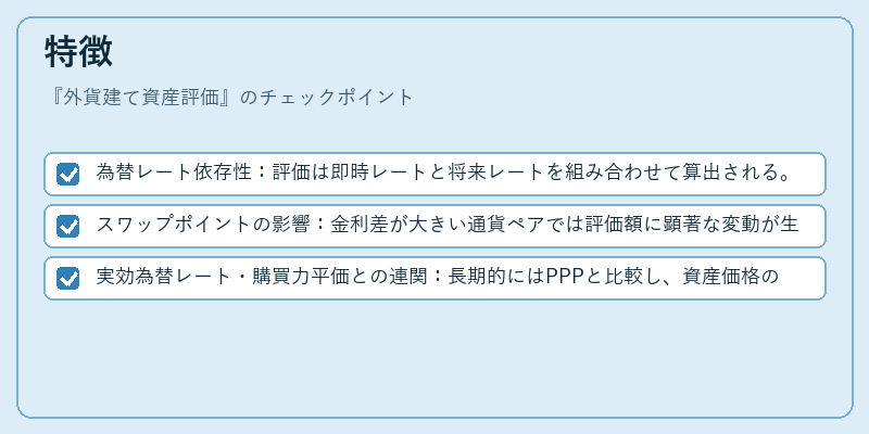 特徴（外貨建て資産評価）の図解