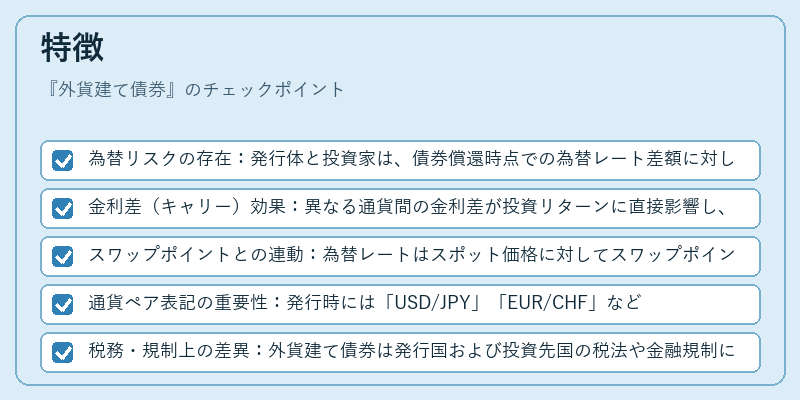 特徴（外貨建て債券）の図解