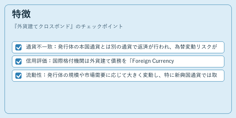 特徴（外貨建てクロスボンド）の図解