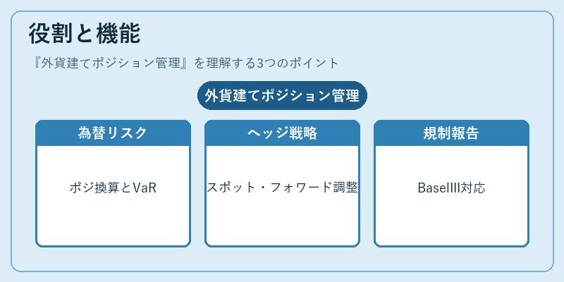 役割と機能（外貨建てポジション管理）の図解