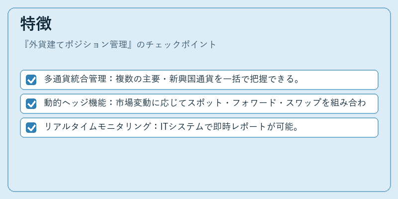 特徴（外貨建てポジション管理）の図解