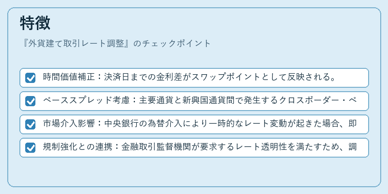 特徴（外貨建て取引レート調整）の図解