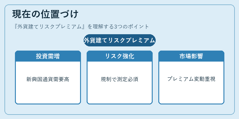 現在の位置づけ（外貨建てリスクプレミアム）の図解