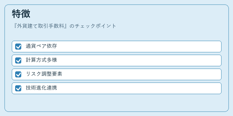 特徴（外貨建て取引手数料）の図解