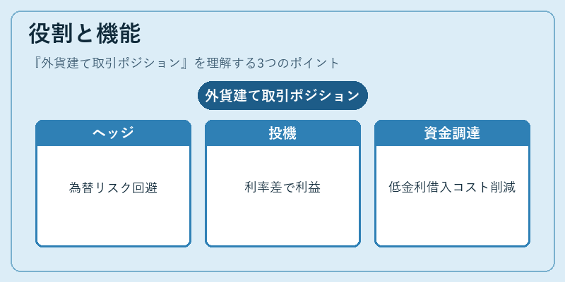 役割と機能(外貨建て取引ポジション)の図解