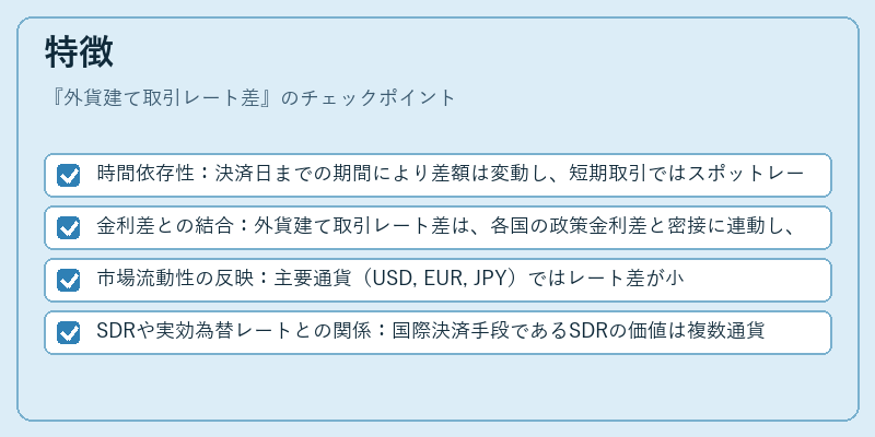 特徴（外貨建て取引レート差）の図解