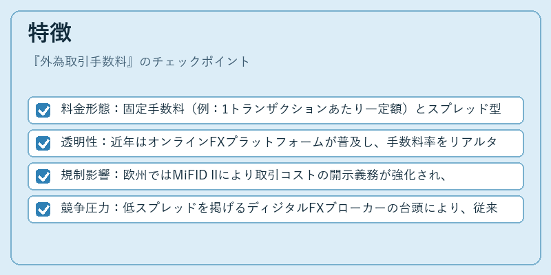 特徴(外為取引手数料)の図解