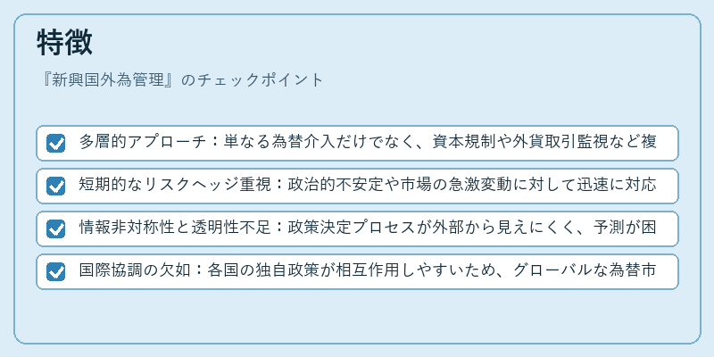 特徴（新興国外為管理）の図解