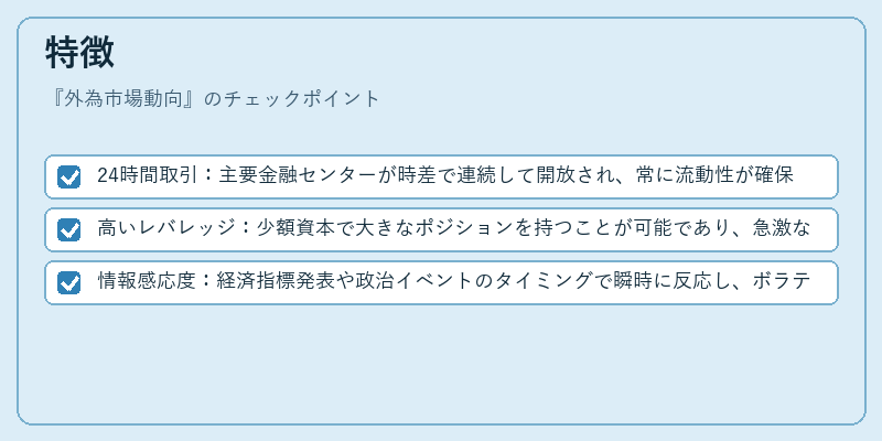 特徴（外為市場動向）の図解