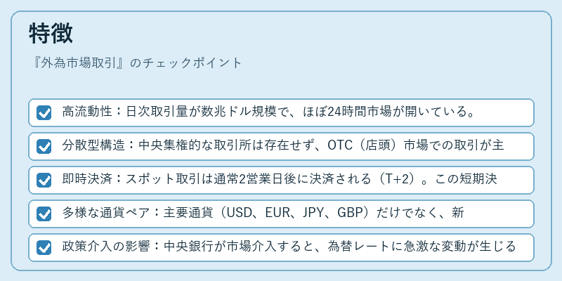 特徴（外為市場取引）の図解