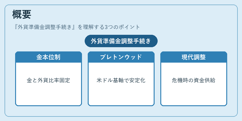 概要（外貨準備金調整手続き）の図解