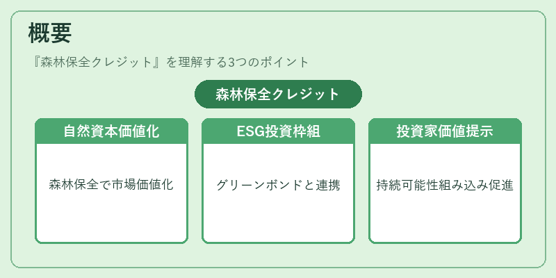 概要（森林保全クレジット）の図解