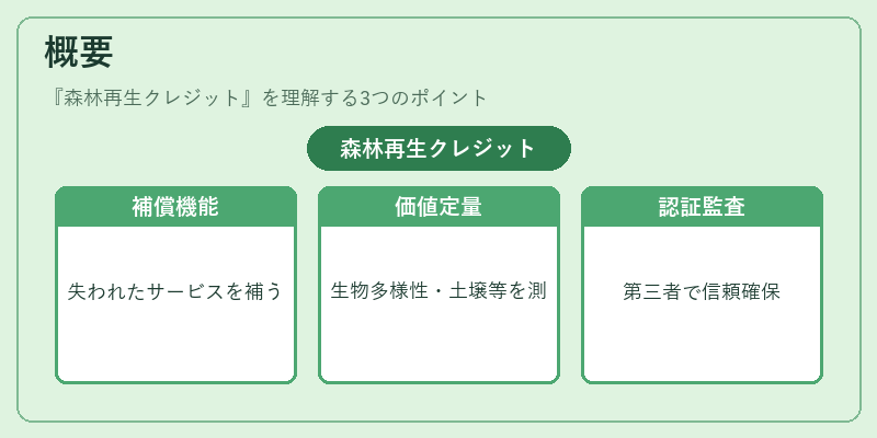 概要（森林再生クレジット）の図解
