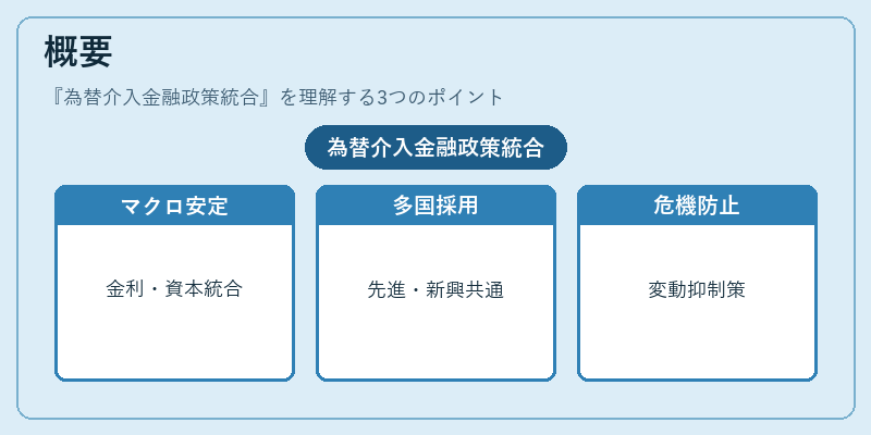 概要(為替介入金融政策統合)の図解