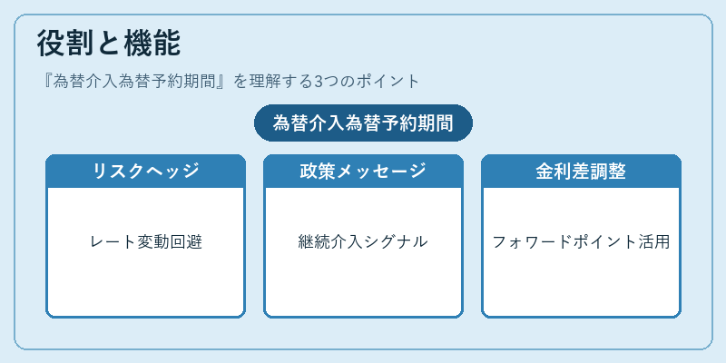 役割と機能（為替介入為替予約期間）の図解