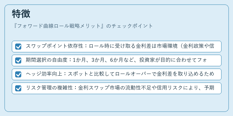 特徴(フォワード曲線ロール戦略メリット)の図解