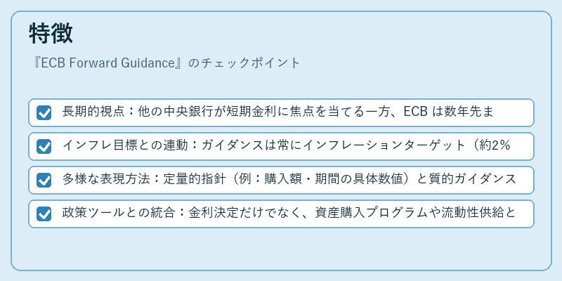 特徴（ECB Forward Guidance）の図解