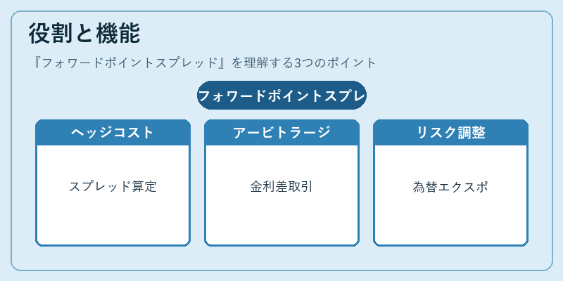 役割と機能（フォワードポイントスプレッド）の図解