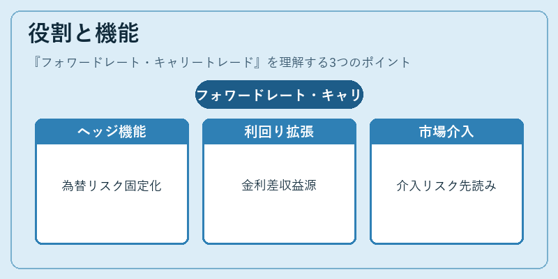 役割と機能（フォワードレート・キャリートレード）の図解