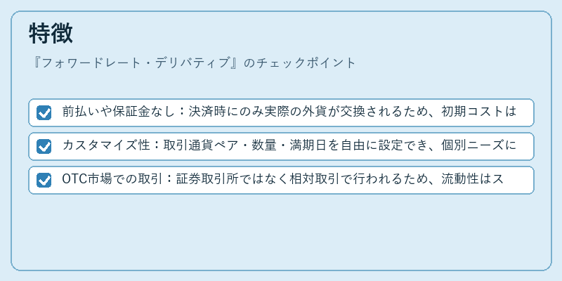 特徴（フォワードレート・デリバティブ）の図解