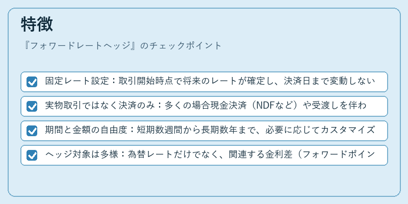 特徴（フォワードレートヘッジ）の図解