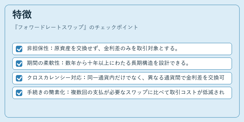 特徴（フォワードレートスワップ）の図解
