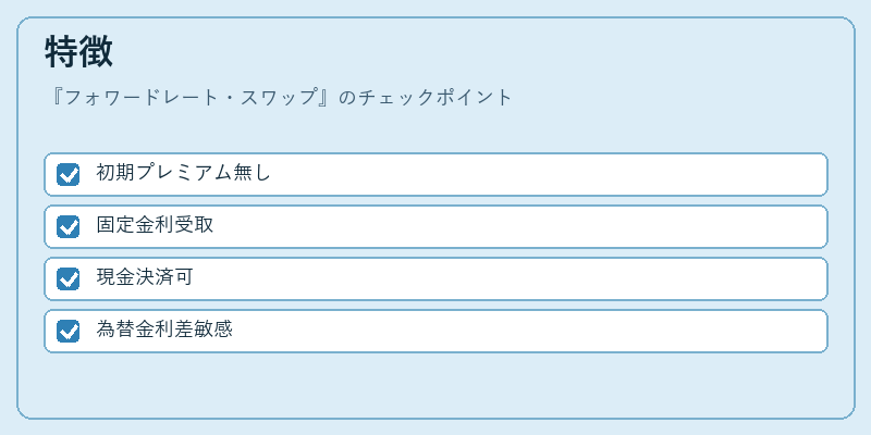 特徴(フォワードレート・スワップ)の図解