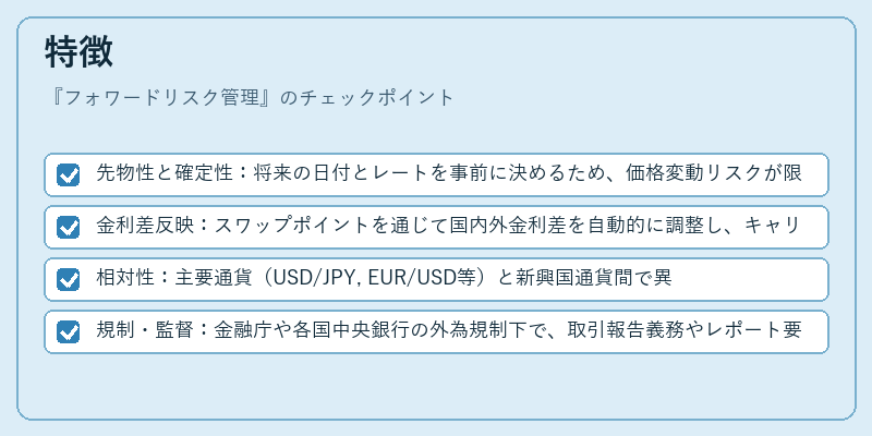 特徴(フォワードリスク管理)の図解