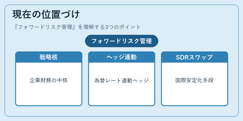 現在の位置づけ(フォワードリスク管理)の図解