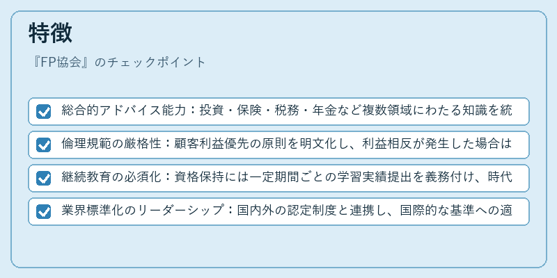 特徴（FP協会）の図解