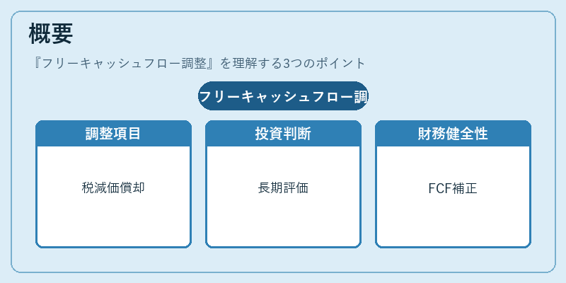 概要（フリーキャッシュフロー調整）の図解
