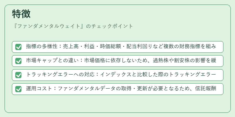 特徴(ファンダメンタルウェイト)の図解