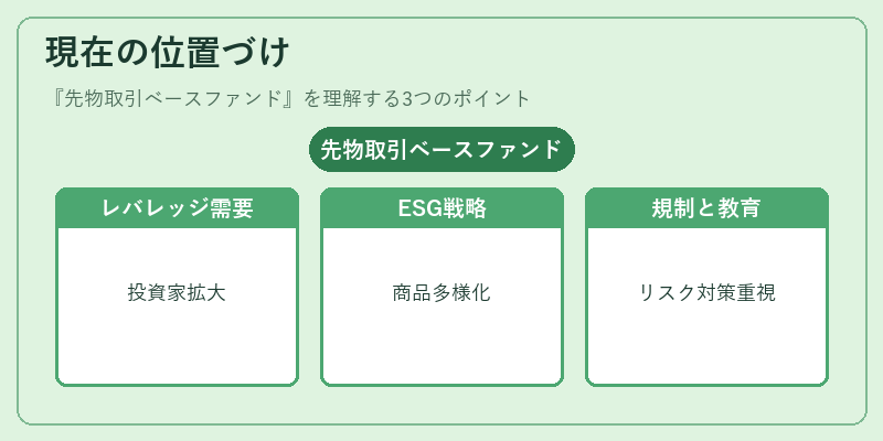 現在の位置づけ（先物取引ベースファンド）の図解