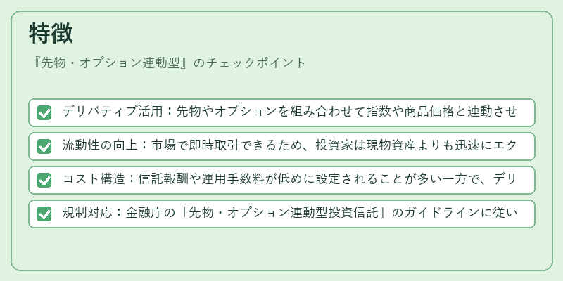特徴（先物・オプション連動型）の図解