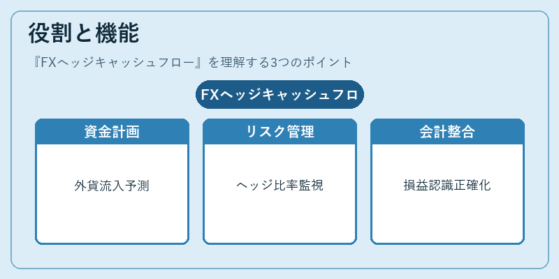 役割と機能（FXヘッジキャッシュフロー）の図解
