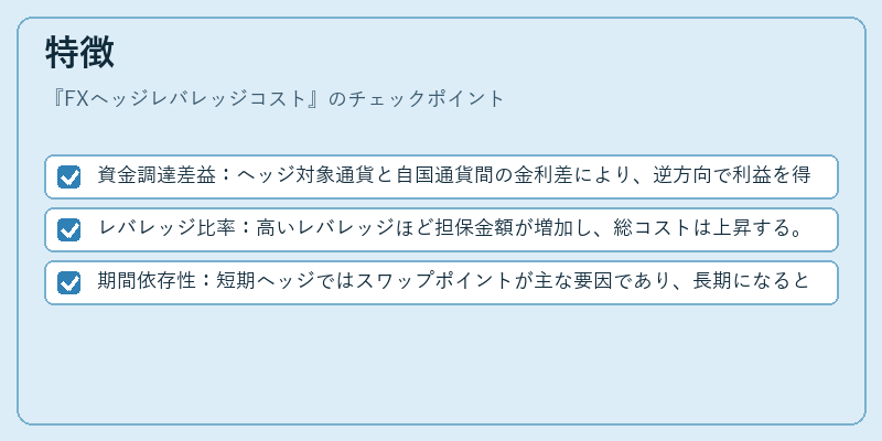 特徴（FXヘッジレバレッジコスト）の図解