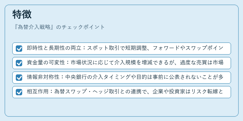特徴（為替介入戦略）の図解