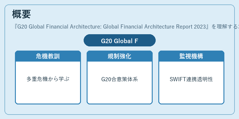 概要（G20 Global Financial Architecture: Global Financial Architecture Report 2023）の図解