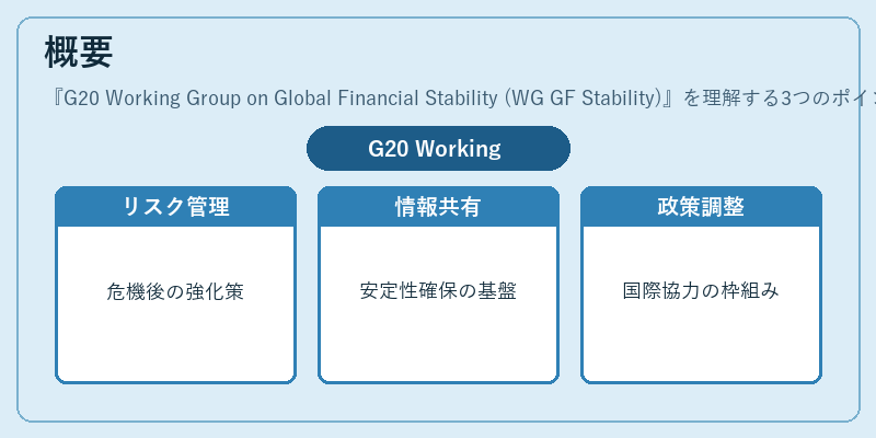 概要（G20 Working Group on Global Financial Stability (WG GF Stability)）の図解