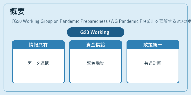 概要(G20 Working Group on Pandemic Preparedness (WG Pandemic Prep))の図解