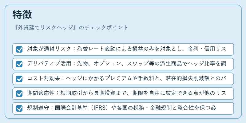 特徴(外貨建てリスクヘッジ)の図解