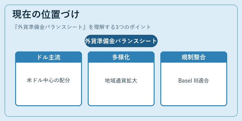 現在の位置づけ（外貨準備金バランスシート）の図解