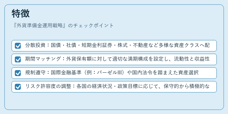 特徴（外貨準備金運用戦略）の図解