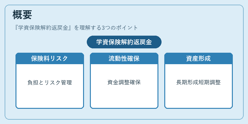 概要（学資保険解約返戻金）の図解