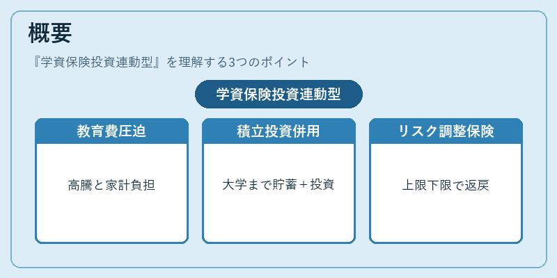 概要（学資保険投資連動型）の図解