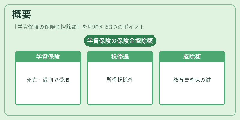 概要（学資保険の保険金控除額）の図解