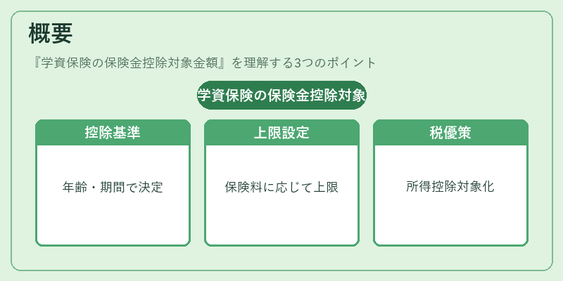 概要（学資保険の保険金控除対象金額）の図解