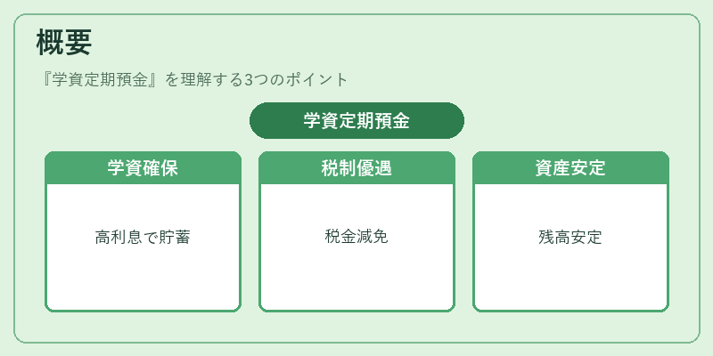 概要（学資定期預金）の図解
